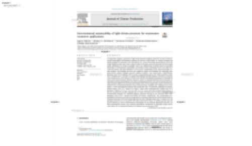 Environmental sustainability of light-driven processes for wastewater treatment applications